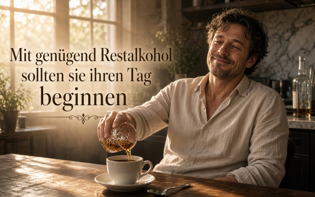 mit genügend restalkohol sollten sie ihren tag beginnen